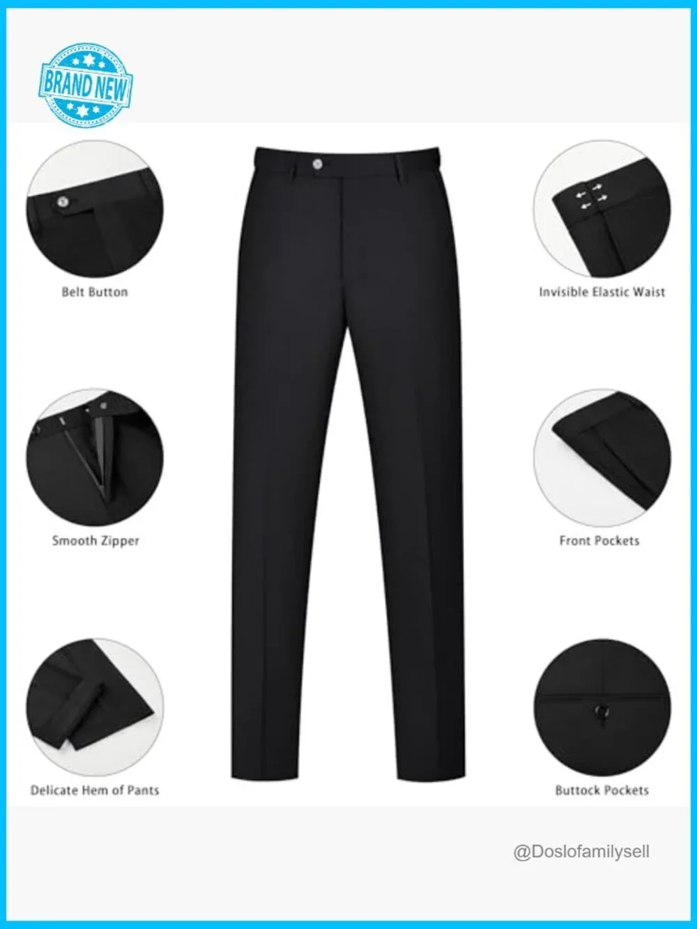Slim Fit One Button Suit Jacket Pants Set Business Wedding Formal Classic
